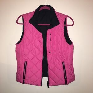 Ralph Lauren reversible pink and black vest.